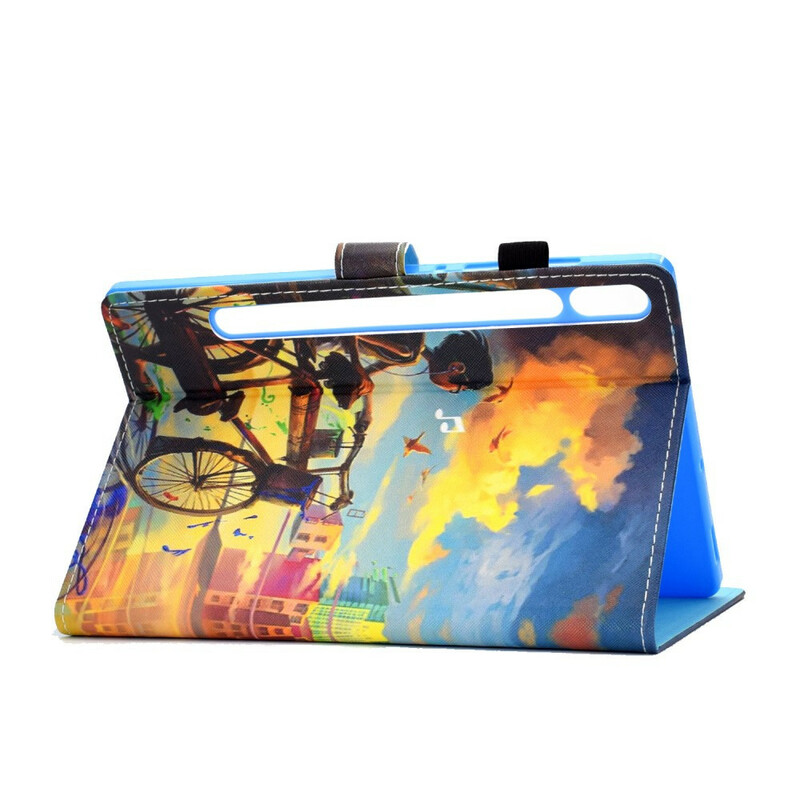 Housse Samsung Galaxy Tab S7 Vélo Art Housse Samsung Galaxy Tab S7 Vélo Art