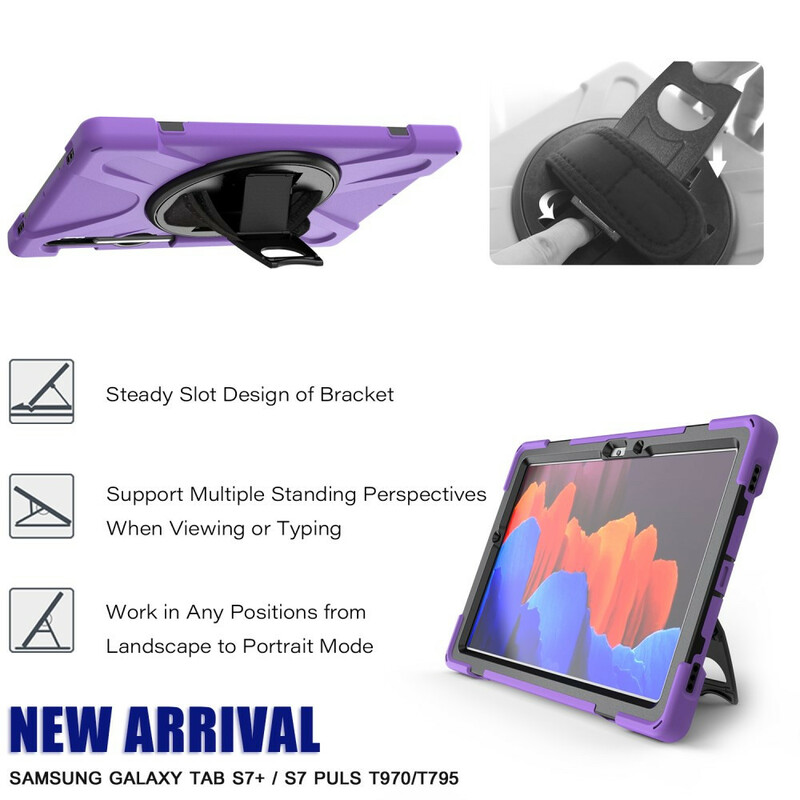 Coque Samsung Galaxy Tab S7 Utra Résistante avec Sangle Coque Samsung Galaxy Tab S7 Utra Résistante avec Sangle