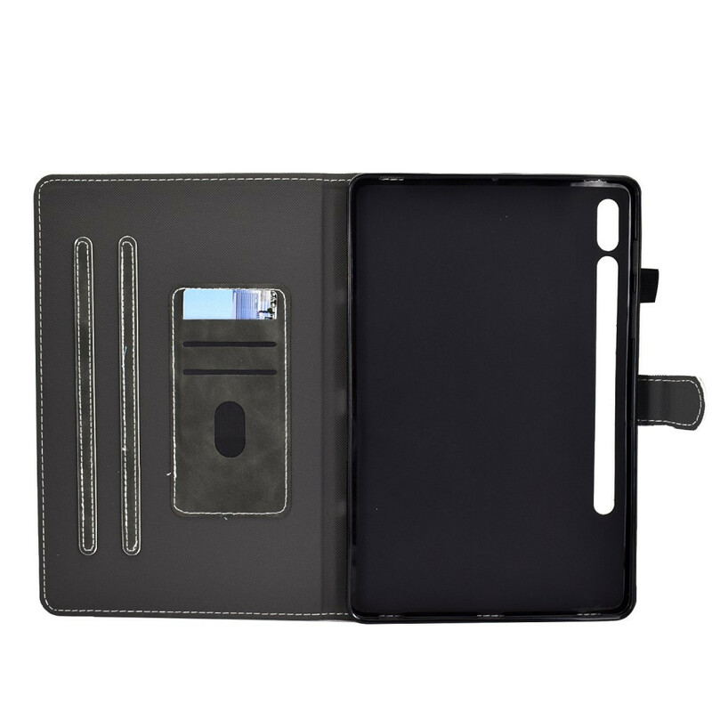 Housse Samsung Galaxy Tab S7 Effet Cuir Design Vintage Housse Samsung Galaxy Tab S7 Effet Cuir Design Vintage