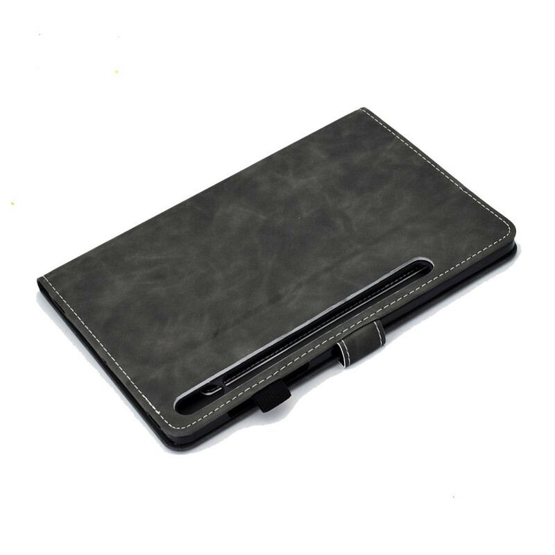Housse Samsung Galaxy Tab S7 Effet Cuir Design Vintage Housse Samsung Galaxy Tab S7 Effet Cuir Design Vintage