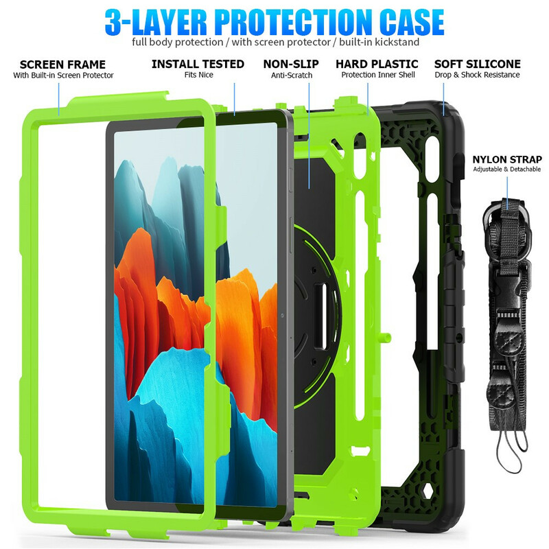 Coque Samsung Galaxy Tab S7 Multi-Fonctionnelle Bicolore 2 Coque Samsung Galaxy Tab S7 Multi-Fonctionnelle Bicolore 2