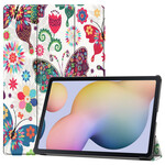 Smart Case Samsung Galaxy Tab S7 Plus Renforcée Papillons et Fleurs Smart Case Samsung Galaxy Tab S7 Plus Renforcée Papillons et Fleurs