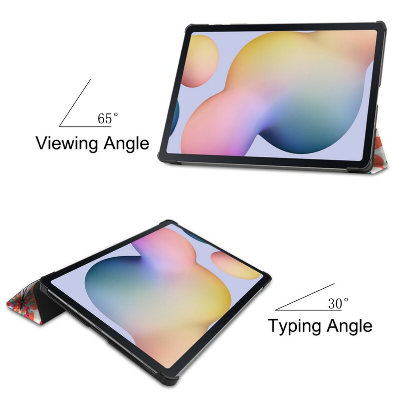 Smart Case Samsung Galaxy Tab S7 Plus Renforcée Papillons et Fleurs Smart Case Samsung Galaxy Tab S7 Plus Renforcée Papillons et Fleurs