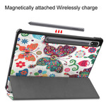 Smart Case Samsung Galaxy Tab S7 Plus Renforcée Papillons et Fleurs Smart Case Samsung Galaxy Tab S7 Plus Renforcée Papillons et Fleurs