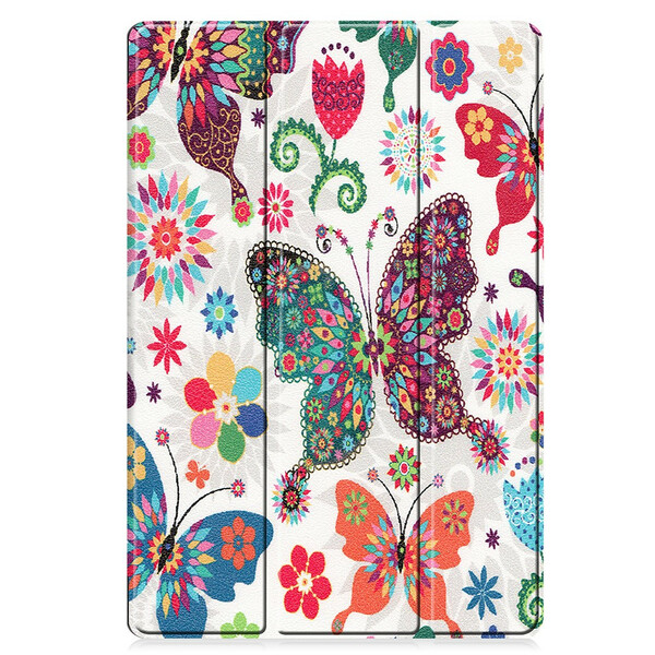 Smart Case Samsung Galaxy Tab S7 Plus Renforcée Papillons et Fleurs