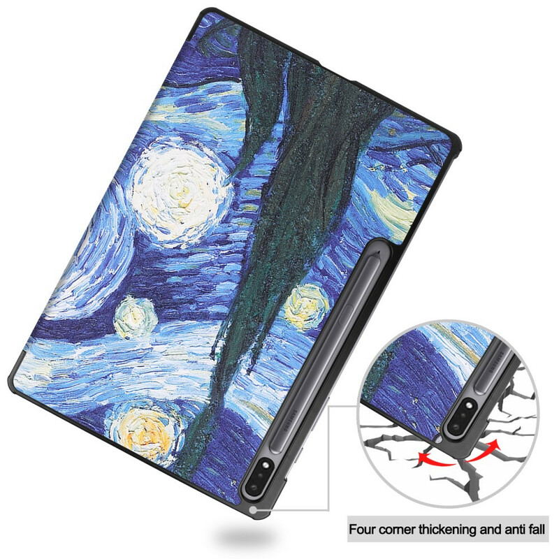 Smart Case Samsung Galaxy Tab S7 Plus Renforcée Van Gogh