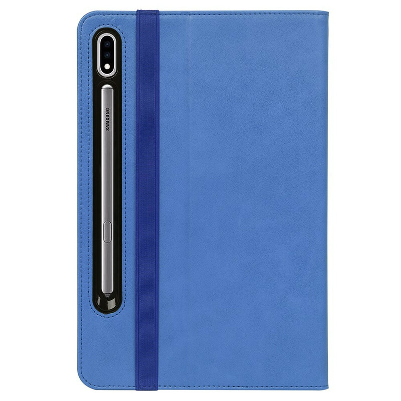 Étui Samsung Galaxy Tab S7 Plus Style Cuir avec Sangle Étui Samsung Galaxy Tab S7 Plus Style Cuir avec Sangle