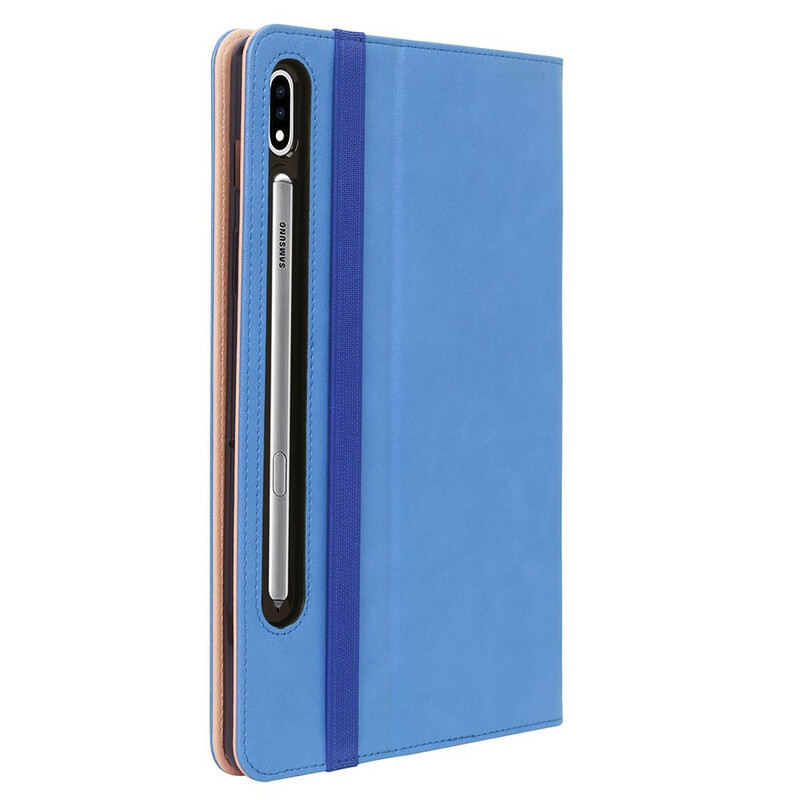 Étui Samsung Galaxy Tab S7 Plus Style Cuir avec Sangle Étui Samsung Galaxy Tab S7 Plus Style Cuir avec Sangle