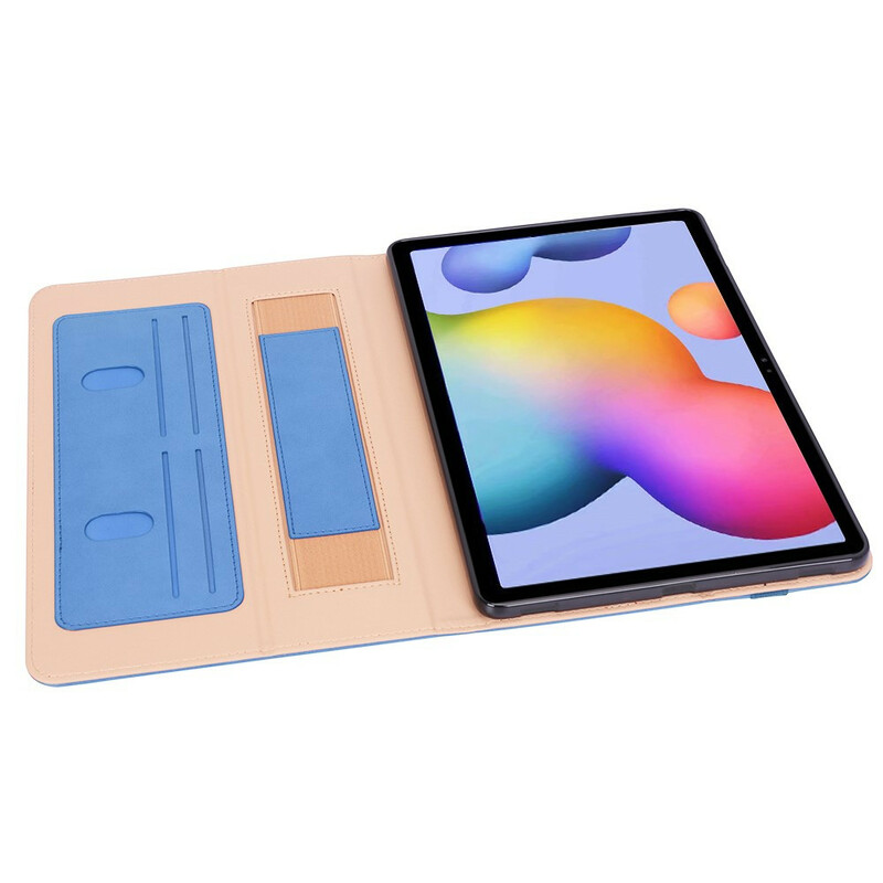 Étui Samsung Galaxy Tab S7 Plus Style Cuir avec Sangle Étui Samsung Galaxy Tab S7 Plus Style Cuir avec Sangle