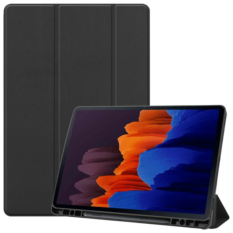 Smart Case Samsung Galaxy Tab S7 Plus Trois Volets Porte-Stylet