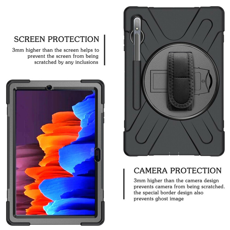 Coque Samsung Galaxy Tab S7 Plus Utra Résistante avec Sangle Coque Samsung Galaxy Tab S7 Plus Utra Résistante avec Sangle