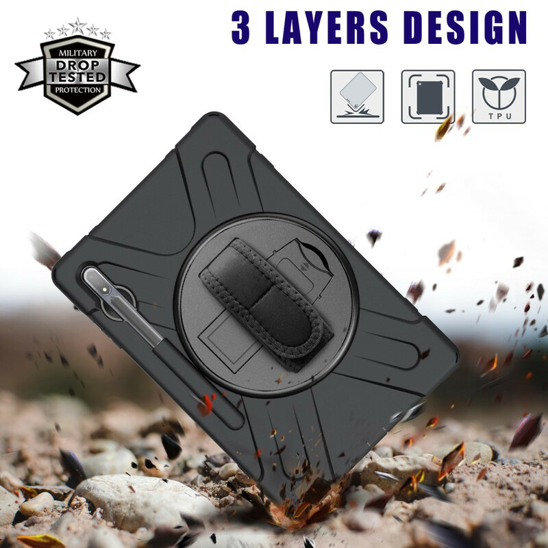 Coque Samsung Galaxy Tab S7 Plus Utra Résistante avec Sangle Coque Samsung Galaxy Tab S7 Plus Utra Résistante avec Sangle