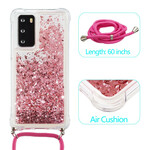 Coque Huawei P40 Paillettes avec Cordon Coque Huawei P40 Paillettes avec Cordon