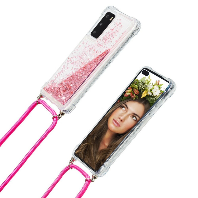 Coque Huawei P40 Paillettes avec Cordon Coque Huawei P40 Paillettes avec Cordon
