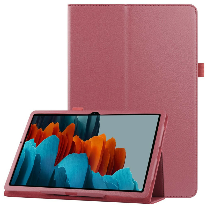Étui Samsung Galaxy Tab S7 Plus Simili Cuir Litchi Étui Samsung Galaxy Tab S7 Plus Simili Cuir Litchi