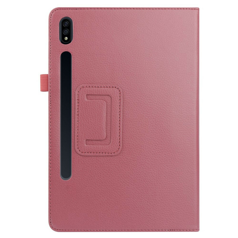 Étui Samsung Galaxy Tab S7 Plus Simili Cuir Litchi Étui Samsung Galaxy Tab S7 Plus Simili Cuir Litchi