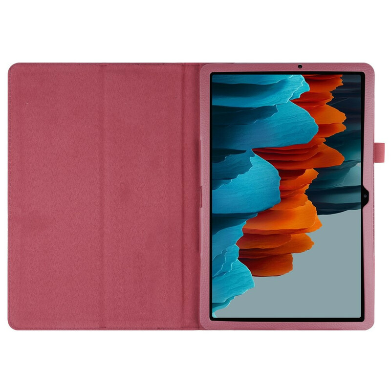 Étui Samsung Galaxy Tab S7 Plus Simili Cuir Litchi Étui Samsung Galaxy Tab S7 Plus Simili Cuir Litchi