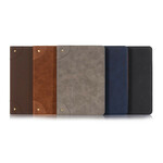Étui Samsung Galaxy Tab S7 Plus Simili Cuir Vintage Rivets