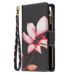 Housse Realme C11 Poche Zippée Fleur Housse Realme C11 Poche Zippée Fleur