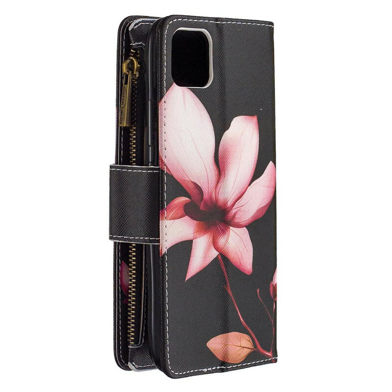 Housse Realme C11 Poche Zippée Fleur Housse Realme C11 Poche Zippée Fleur