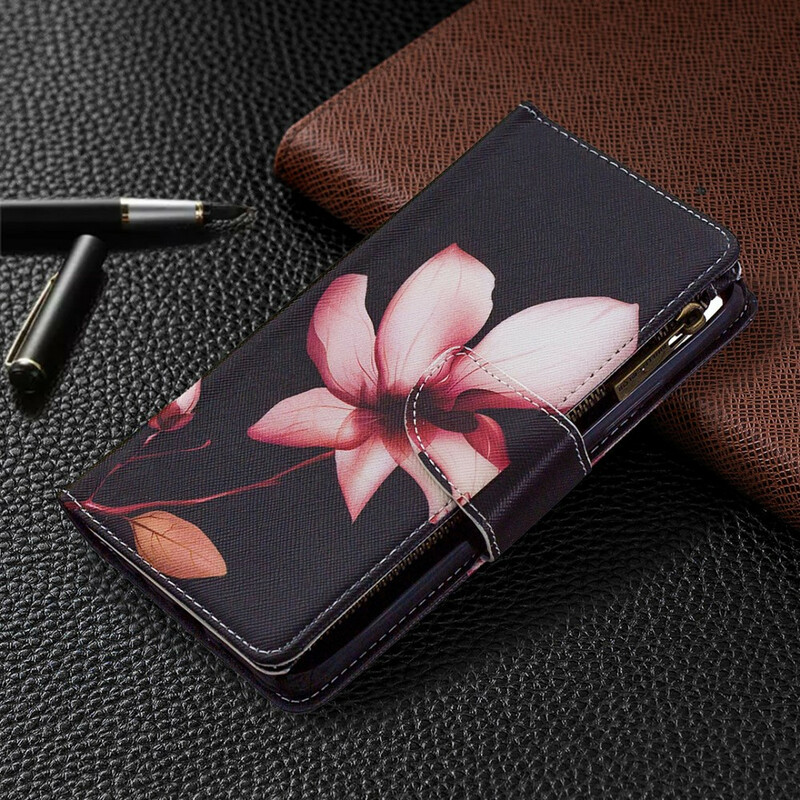 Housse Realme C11 Poche Zippée Fleur Housse Realme C11 Poche Zippée Fleur