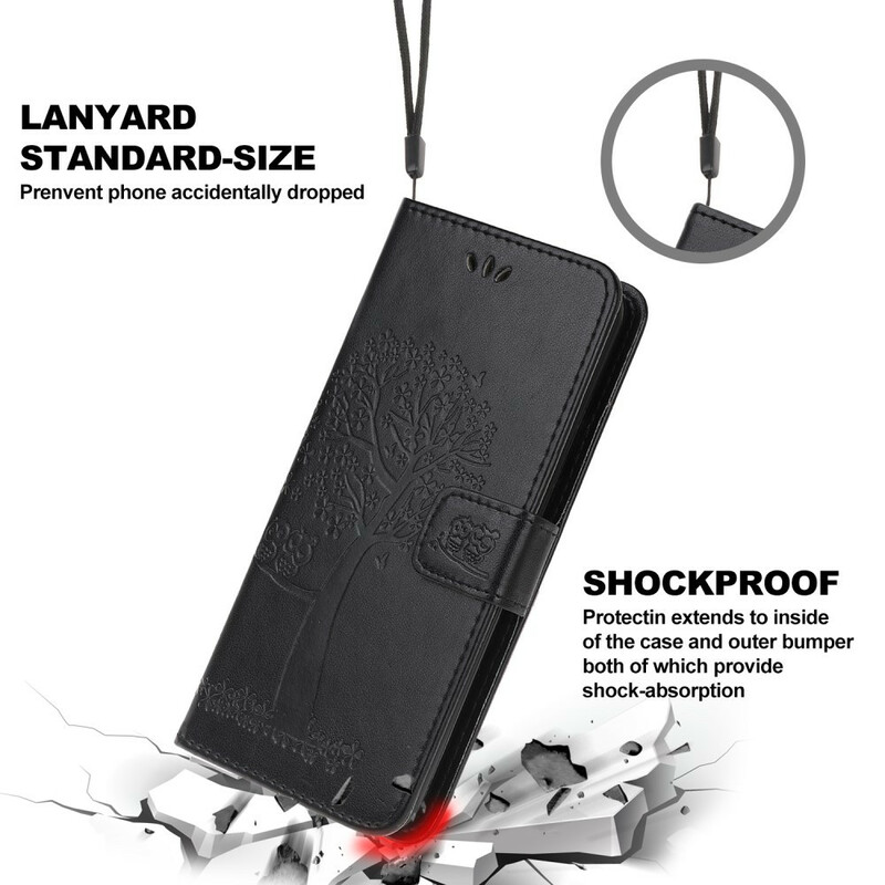 Housse Xiaomi Mi 10T / 10T Pro Arbre et Hiboux à Lanière Housse Xiaomi Mi 10T / 10T Pro Arbre et Hiboux à Lanière