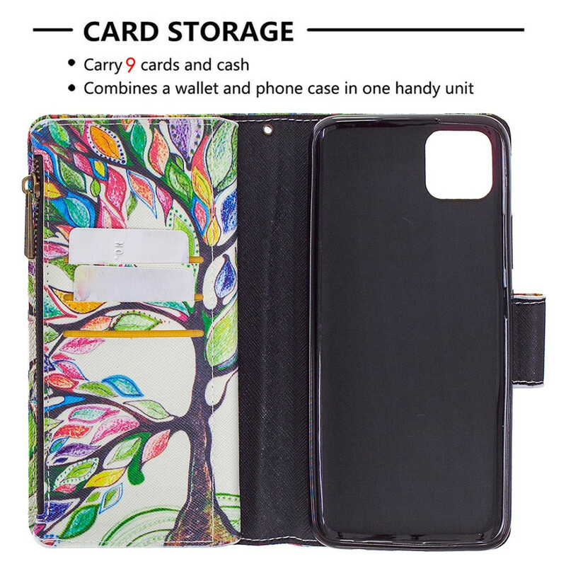 Housse Realme C11 Poche Zippée Arbre Housse Realme C11 Poche Zippée Arbre