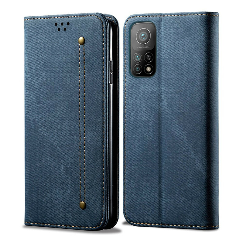 Flip Cover Xiaomi Mi 10T / 10T Pro Tissu Jeans Flip Cover Xiaomi Mi 10T / 10T Pro Tissu Jeans