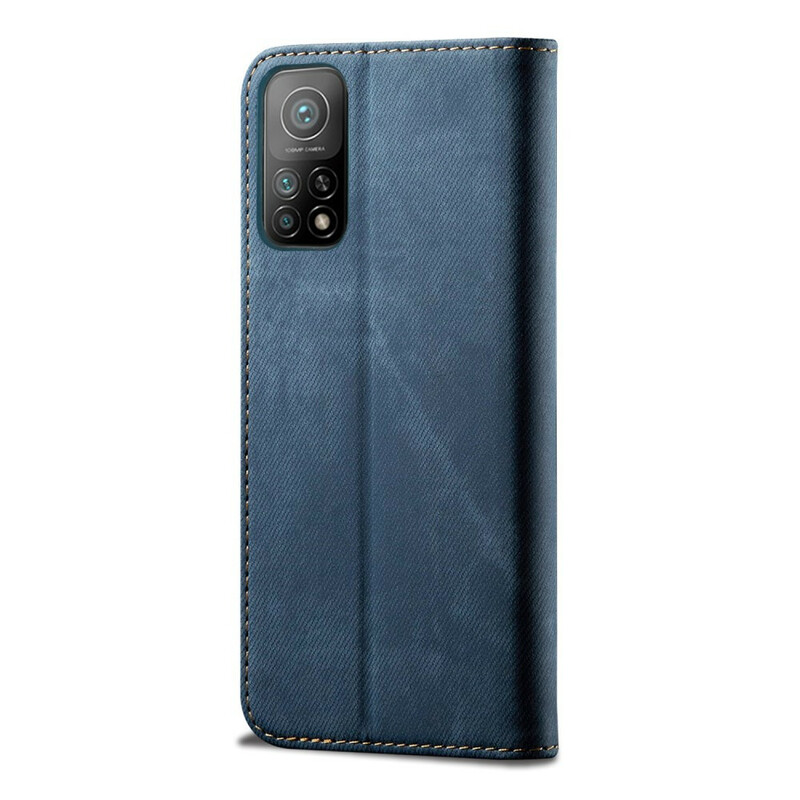 Flip Cover Xiaomi Mi 10T / 10T Pro Tissu Jeans Flip Cover Xiaomi Mi 10T / 10T Pro Tissu Jeans