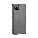Flip Cover Realme C11 Effet Cuir Vintage Stylisé Flip Cover Realme C11 Effet Cuir Vintage Stylisé