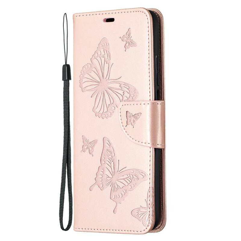 Housse Xiaomi Mi 10T / Mi 10T Pro Papillons Imprimés à Lanière Housse Xiaomi Mi 10T / Mi 10T Pro Papillons Imprimés à Lanière
