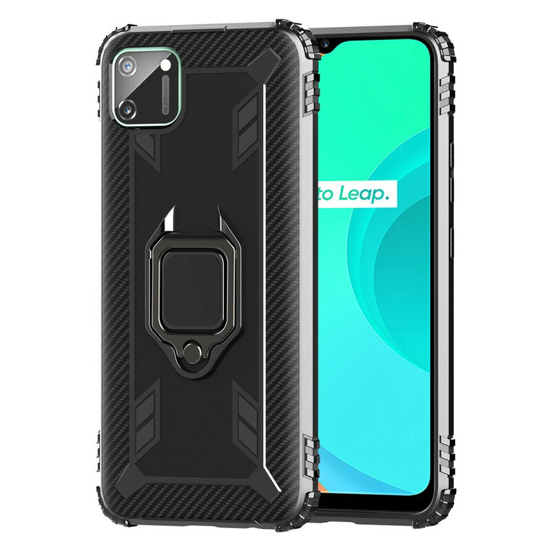 Coque Realme C11 Ring et Fibre Carbone Coque Realme C11 Ring et Fibre Carbone
