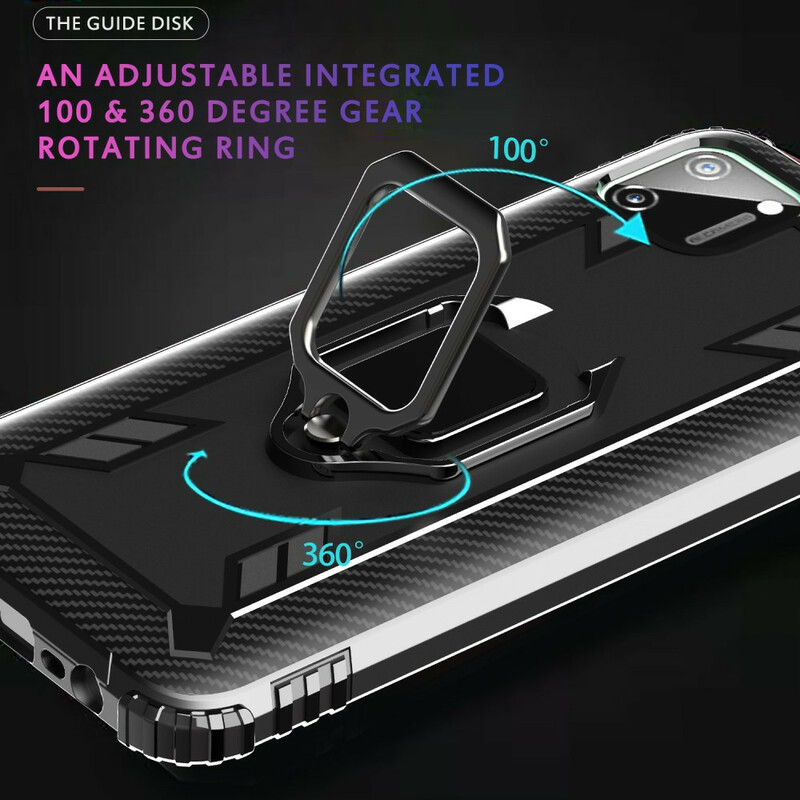 Coque Realme C11 Ring et Fibre Carbone Coque Realme C11 Ring et Fibre Carbone
