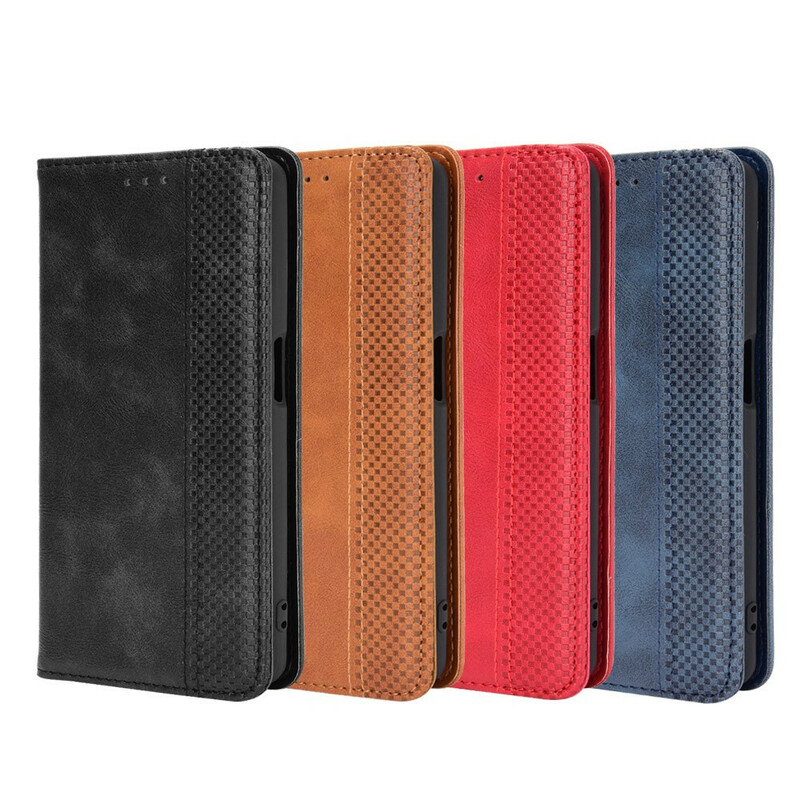 Flip Cover Realme 7 Effet Cuir Vintage Stylisé Flip Cover Realme 7 Effet Cuir Vintage Stylisé