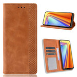 Flip Cover Realme 7 Effet Cuir Vintage Stylisé Flip Cover Realme 7 Effet Cuir Vintage Stylisé
