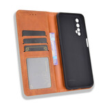 Flip Cover Realme 7 Effet Cuir Vintage Stylisé Flip Cover Realme 7 Effet Cuir Vintage Stylisé