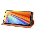 Flip Cover Realme 7 Effet Cuir Vintage Stylisé Flip Cover Realme 7 Effet Cuir Vintage Stylisé