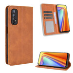 Flip Cover Realme 7 Effet Cuir Vintage Stylisé Flip Cover Realme 7 Effet Cuir Vintage Stylisé