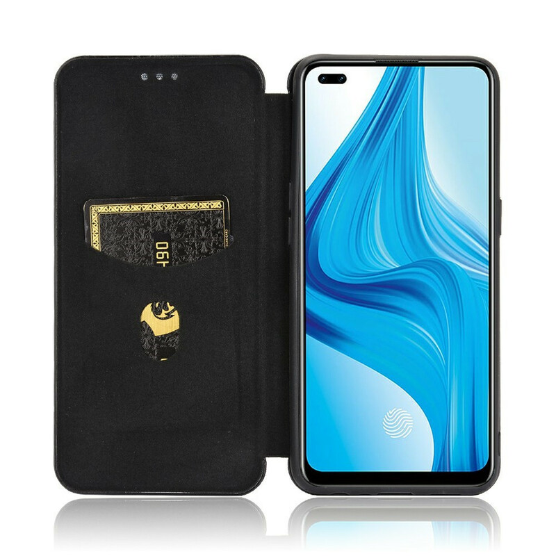 Flip Cover Realme 7 Pro Silicone Carbone Coloré Flip Cover Realme 7 Pro Silicone Carbone Coloré