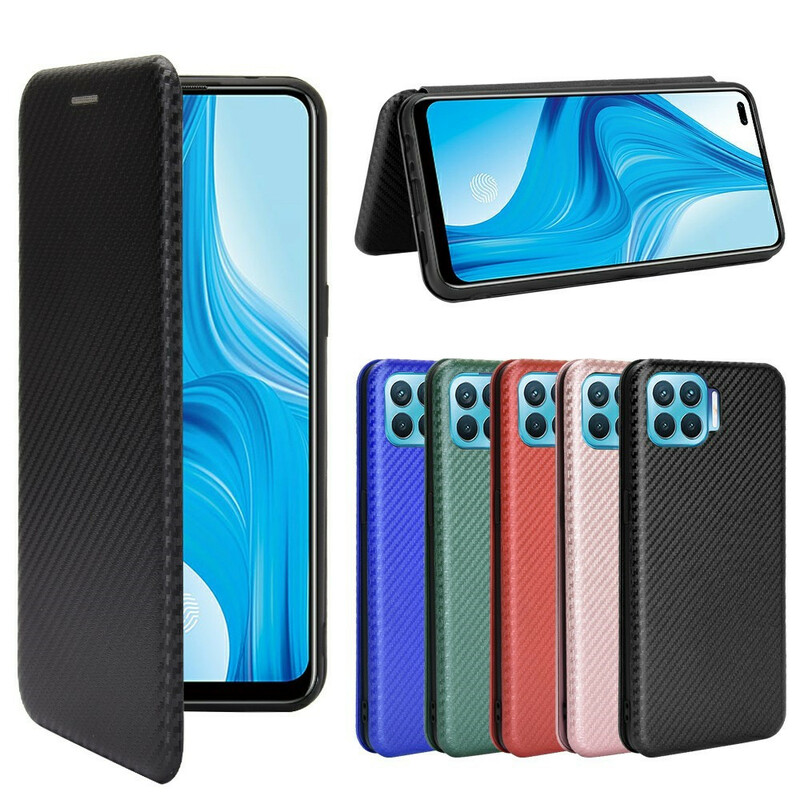 Flip Cover Realme 7 Pro Silicone Carbone Coloré Flip Cover Realme 7 Pro Silicone Carbone Coloré
