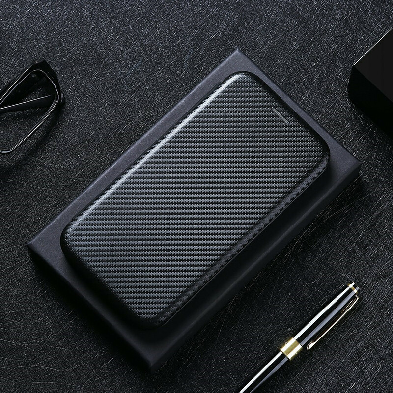 Flip Cover Realme 7 Pro Silicone Carbone Coloré Flip Cover Realme 7 Pro Silicone Carbone Coloré