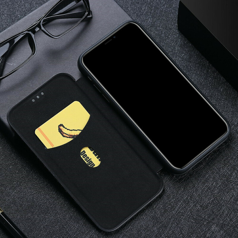 Flip Cover Realme 7 Pro Silicone Carbone Coloré Flip Cover Realme 7 Pro Silicone Carbone Coloré