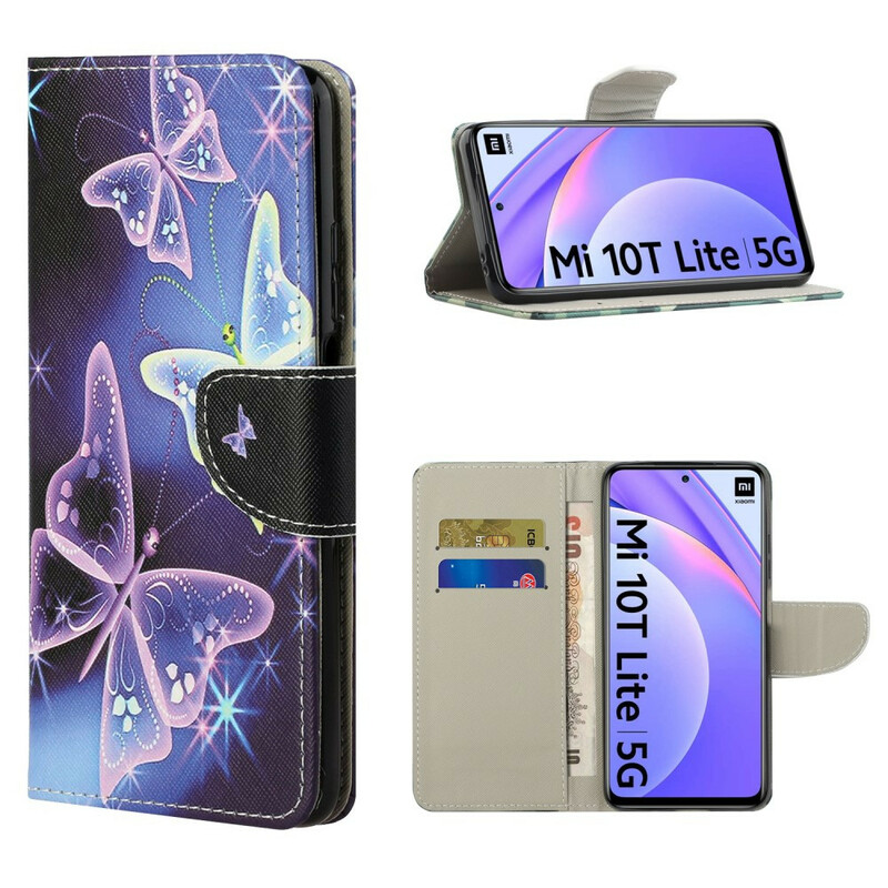 Housse Xiaomi Mi 10T Lite Papillons Néons Housse Xiaomi Mi 10T Lite Papillons Néons