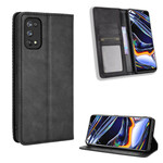 Flip Cover Realme 7 Pro Effet Cuir Vintage Stylisé Flip Cover Realme 7 Pro Effet Cuir Vintage Stylisé
