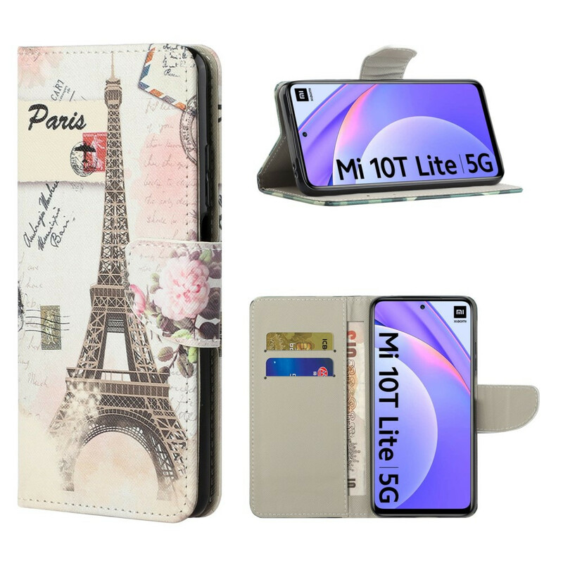 Housse Xiaomi Mi 10T Lite Tour Eiffel Rétro