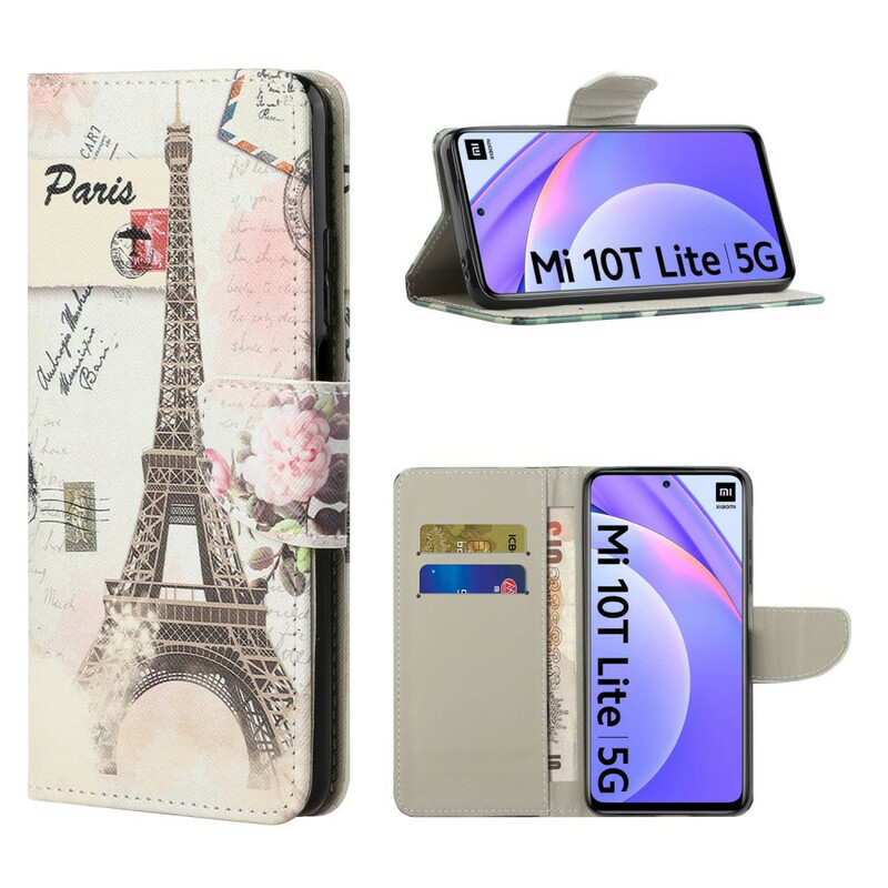 Housse Xiaomi Mi 10T Lite Tour Eiffel Rétro Housse Xiaomi Mi 10T Lite Tour Eiffel Rétro
