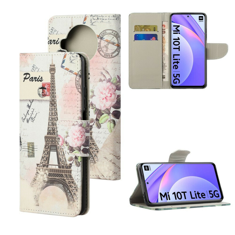 Housse Xiaomi Mi 10T Lite Tour Eiffel Rétro Housse Xiaomi Mi 10T Lite Tour Eiffel Rétro