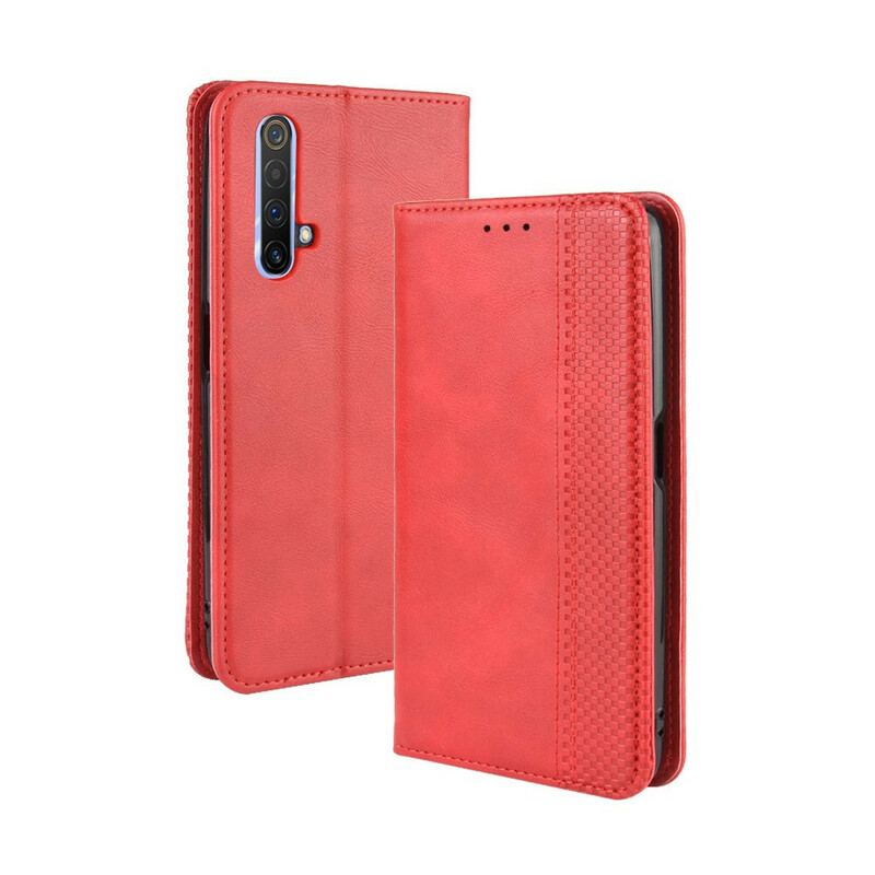 Flip Cover Realme X50 Effet Cuir Vintage Stylisé Flip Cover Realme X50 Effet Cuir Vintage Stylisé