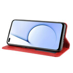 Flip Cover Realme X50 Effet Cuir Vintage Stylisé Flip Cover Realme X50 Effet Cuir Vintage Stylisé