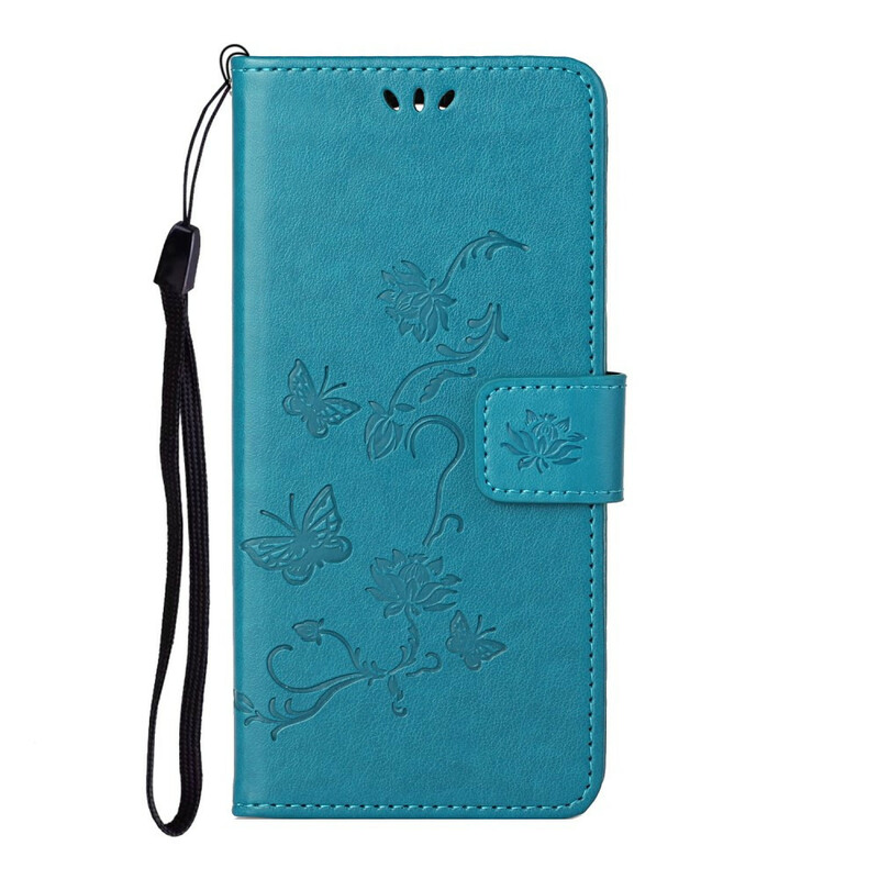 Housse Xiaomi Mi 10T Lite Papillons et Fleurs D'Asie Housse Xiaomi Mi 10T Lite Papillons et Fleurs D'Asie